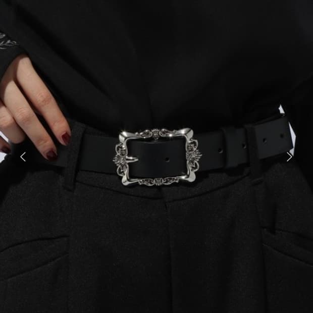 [Uinsex] 스퀘어 웨스턴 가죽벨트