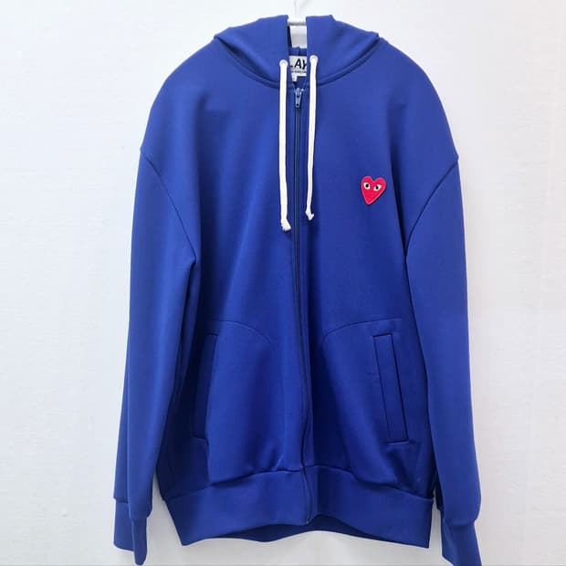 꼼데가르송 플레이 후드 집업 XL