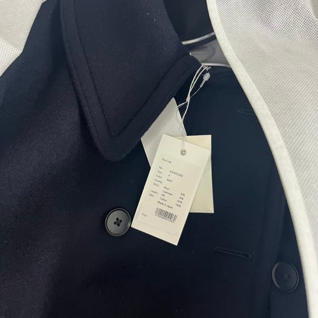 25fw 캡틴선샤인 캐시미어 피코트 / 탑네이비