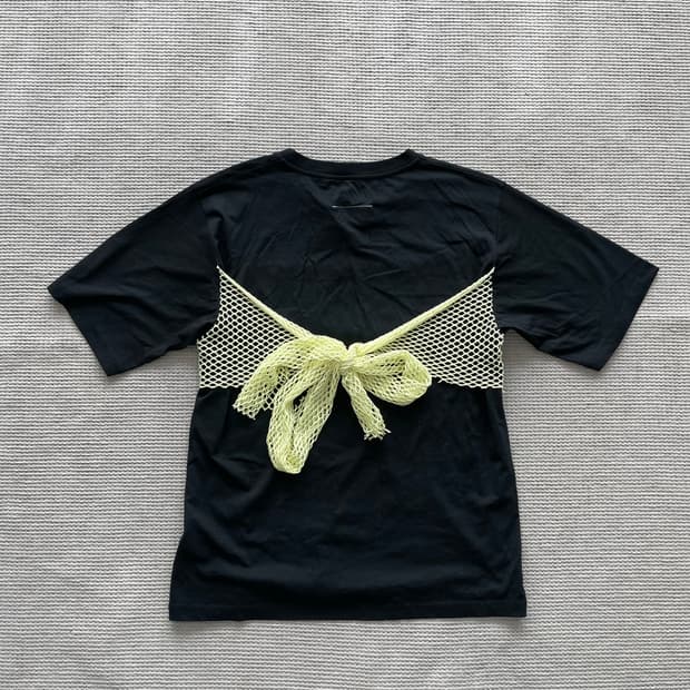 MM6 그물 스트랩 티셔츠