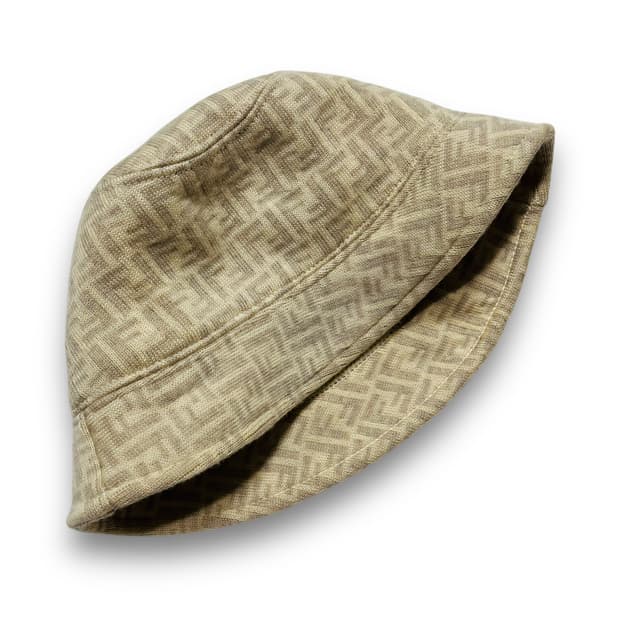 펜디 구형 모노그램 울 100% 빈티지 벙거지