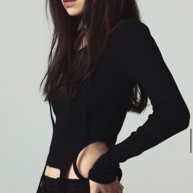 슬로우가먼츠 투웨이 티셔츠 (블랙)