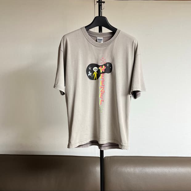 빈티지 weezer 위저 반팔 티셔츠 밴드티