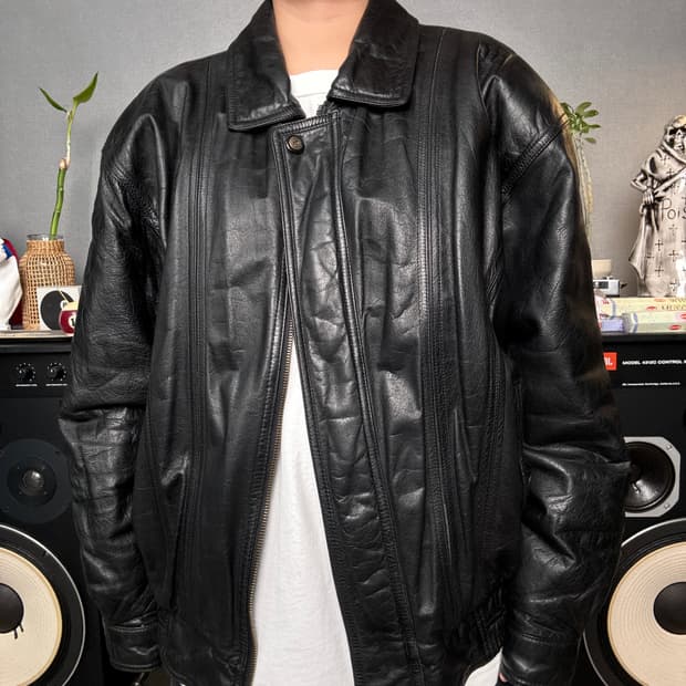 소가죽 봄버자켓