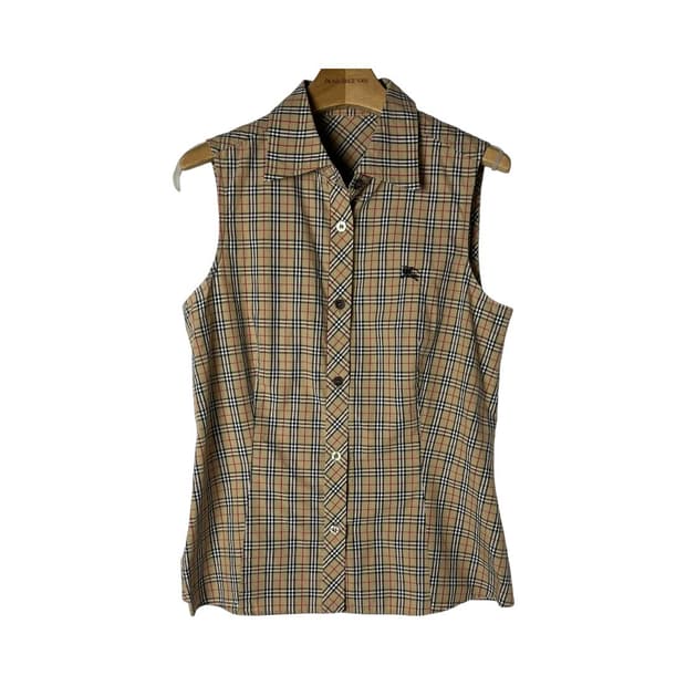 [Burberry] 버버리 블루라벨 노바체크 셔츠 슬리브리스