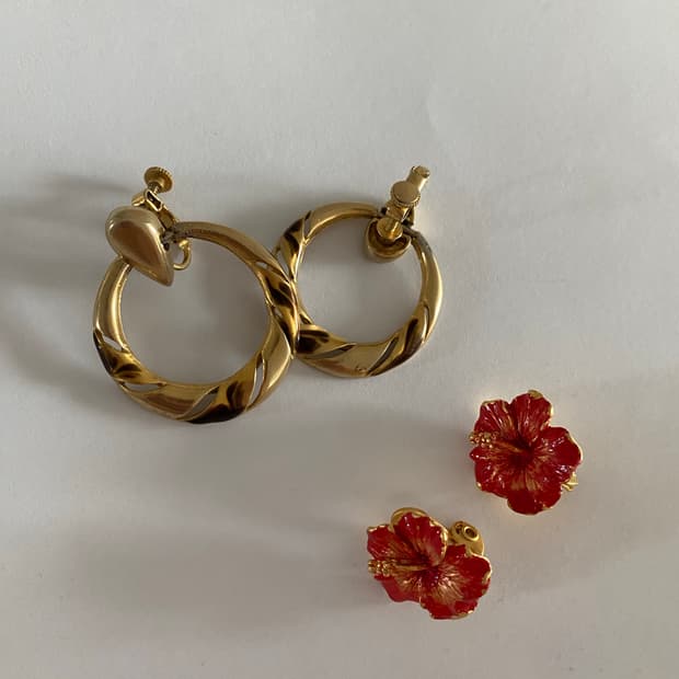 빈티지 귀찌형 귀걸이 2종 세트