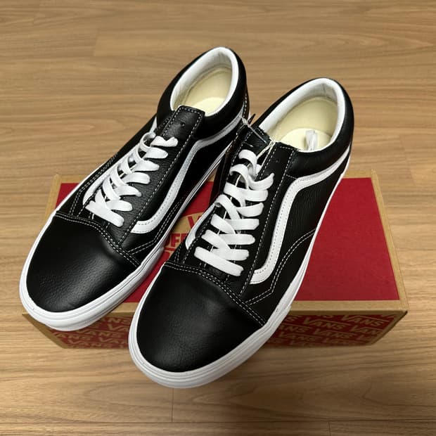 반스 레더 올드스쿨 블랙 가죽 280