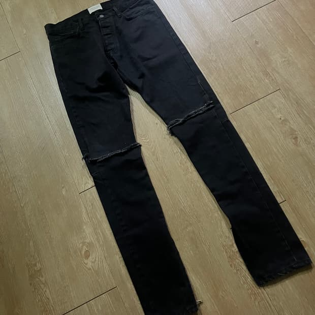 피어오브갓 디스트로이드 지퍼 데님진