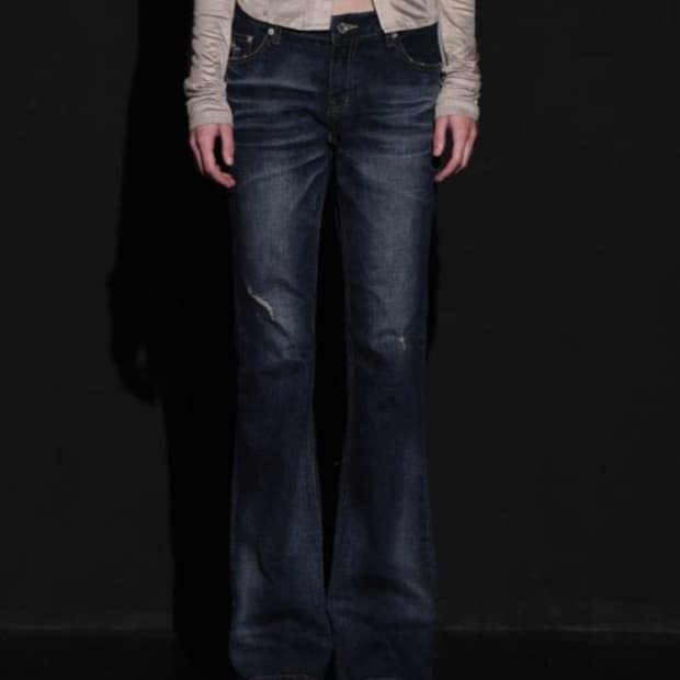 보헤미안서울 보헴서 딥블루 워싱 부츠컷 데님 L