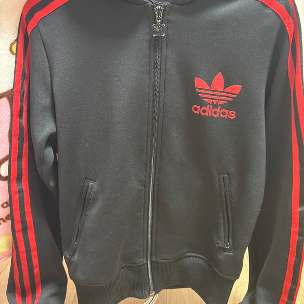 아디다스 검빨 후드 져지