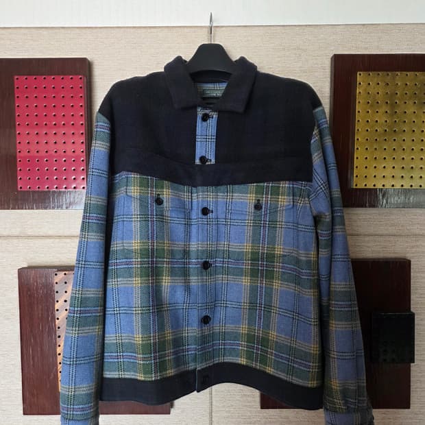 데님티어스 타탄 울 셔츠