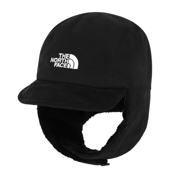 노스페이스 왁스드 코튼 이어머프 캡 블랙 L