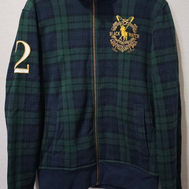 폴로 빅포니 블랙와치 타탄 체크 집업 자켓 95 / M