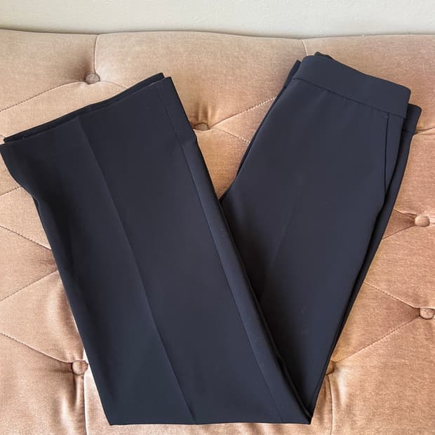 마인 여성 블랙 세미부츠컷 슬랙스 정장팬츠