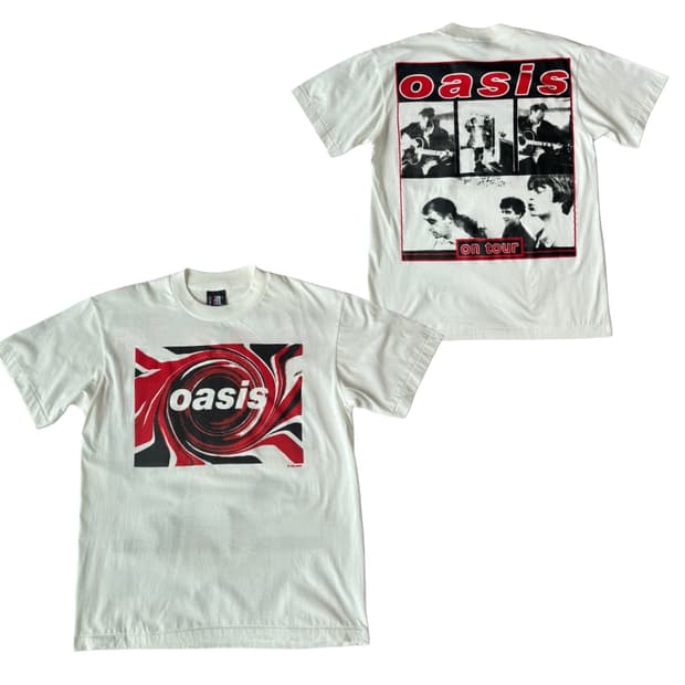 오아시스 94년도 ON TOUR 티셔츠 수소봉재