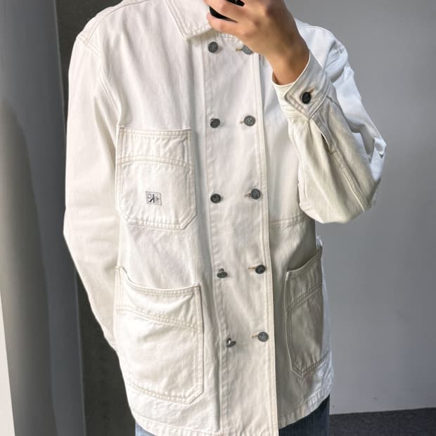 캘빈클라인진스 90s 데님 초어 쉐프 자켓