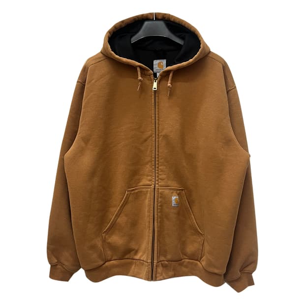칼하트 써멀 레인디펜더 카멜 헤비 후드 집업 L
