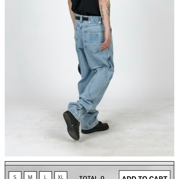 MPa CALF POCKET PANTS (STEEL BLUE)