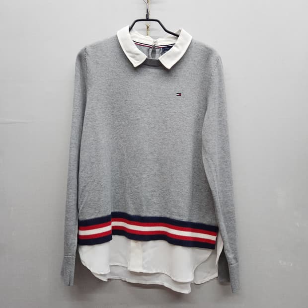 타미힐피거 레이어드 니트/셔츠 S
