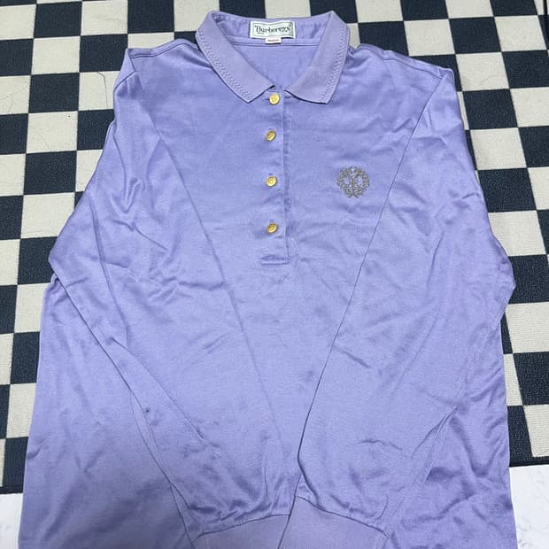 버버리 카라티 긴팔 보라 퍼플 m