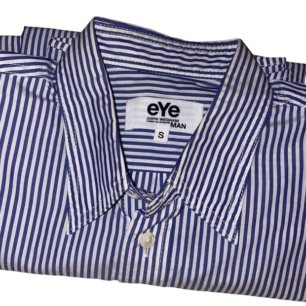 준야 와타나베 블루 스트라이프 셔츠