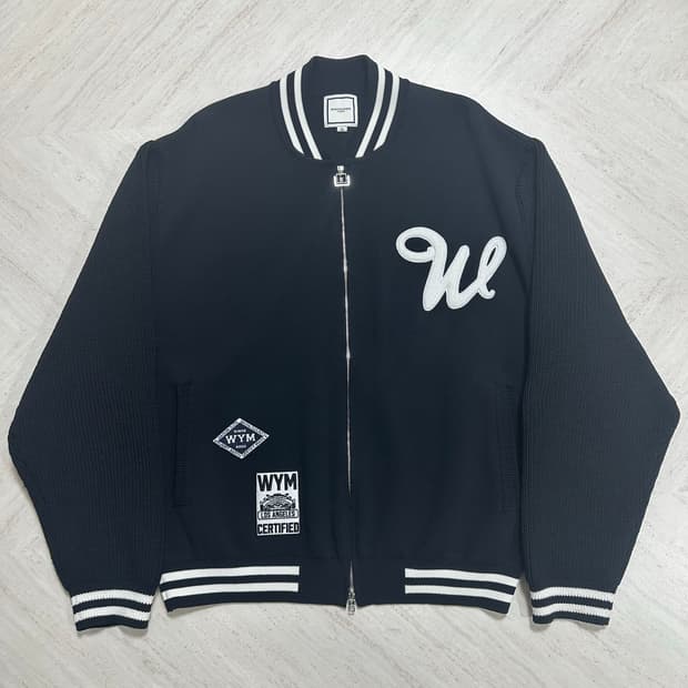 [50] 우영미 25ss 니트 바시티 집업 가디건