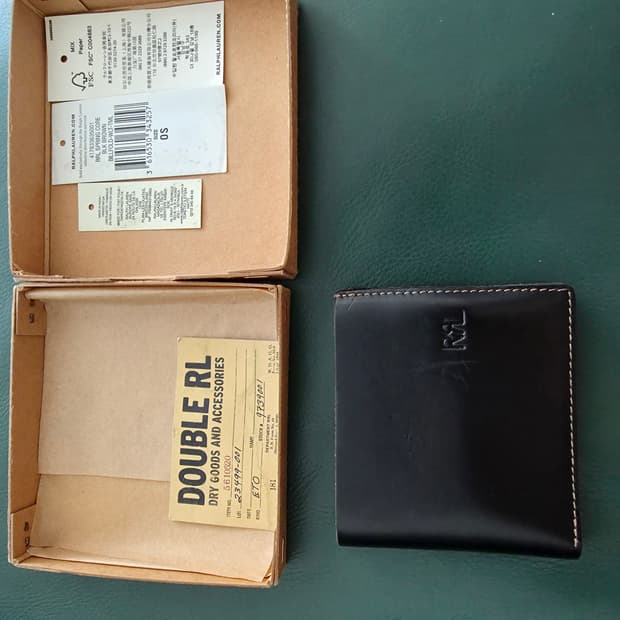 RRL 반지갑RRL Leather Billfold Wallet Black