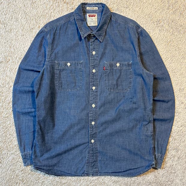 리바이스 LEVI'S 웨스턴 투포켓 데님 셔츠 중청