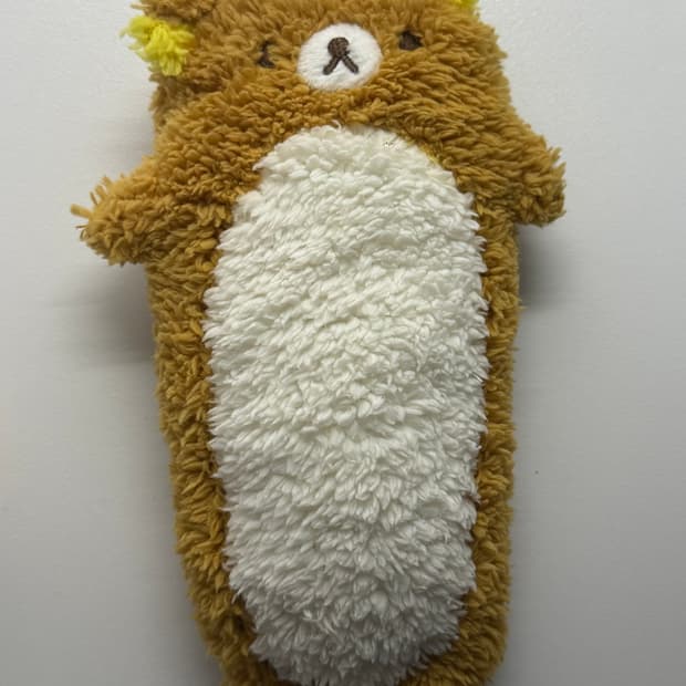 고전 리락쿠마 인형 필통 복실복실