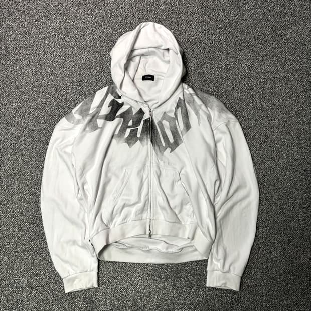 we11done 웰던 언밸런스 후드집업 화이트 (S)