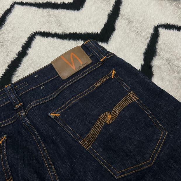 [31]누디진 롱존 데님팬츠/진청/스판