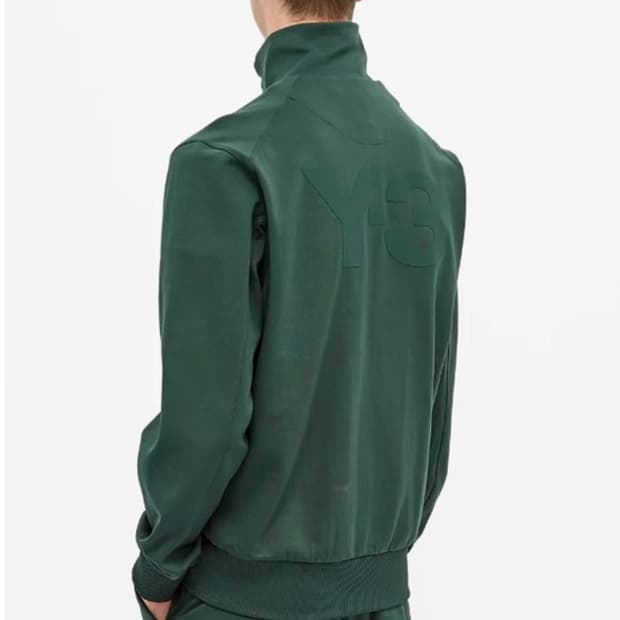 요지야마모토 Y-3 백로고 그린 져지 집업S