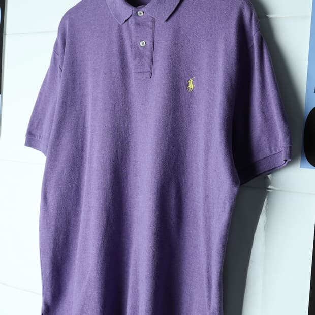 (L-XL) 폴로 랄프로렌 반팔 카라 티셔츠 USA 퍼플-H3H33643