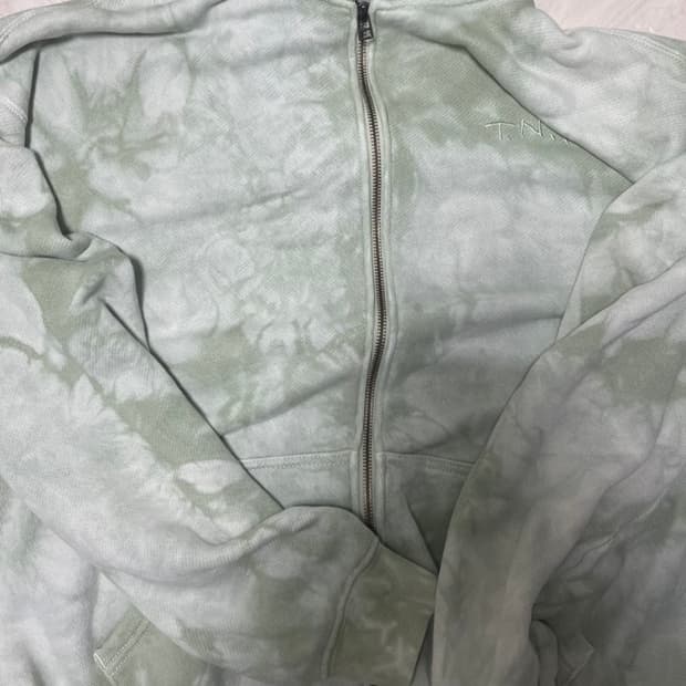 디스이즈네버댓 Uneven Dyed Zip Hoodie Light Sag