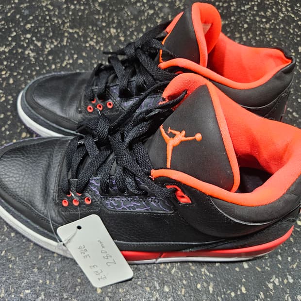 나이키 조던3 크림슨 280mm