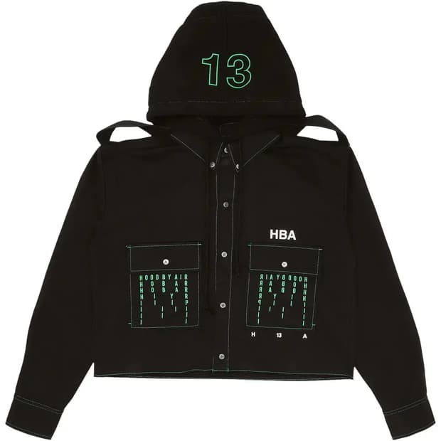 (XL) Hood By Air 후드바이에어 데님 트러커 후드 자켓