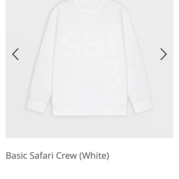 사파리스팟 화이트 맨투맨