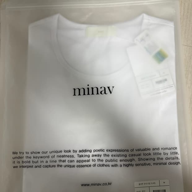 미나브 쿨코튼 유넥 반팔 티셔츠