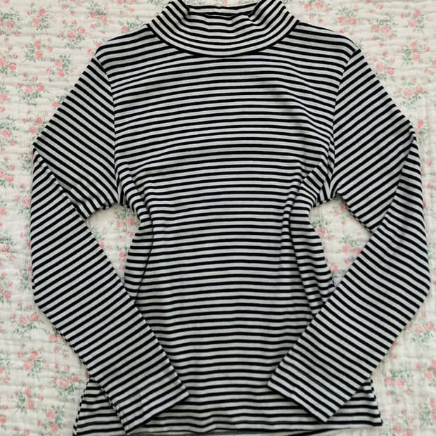 빈티지 스트라이프 폴라 긴팔 1046 y2k 스트릿 갸루 펑키 일본빈티지