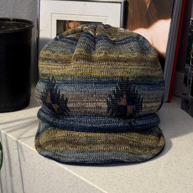 빈티지 리버서블 니트캡