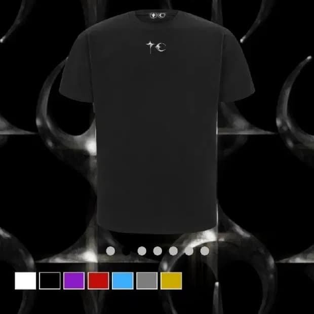 떠그클럽 tc 백 티셔츠 슬림 블랙