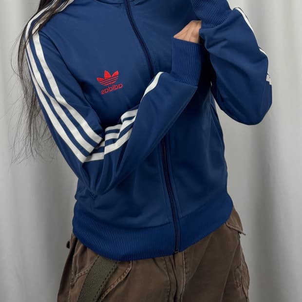 아디다스 파이어버드 빅로고 트랙탑 져지