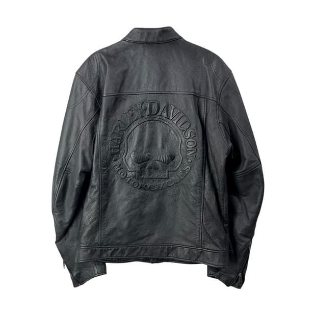 [Harley Davidson] 할리데이비슨 카우레더 스컬 레더자켓
