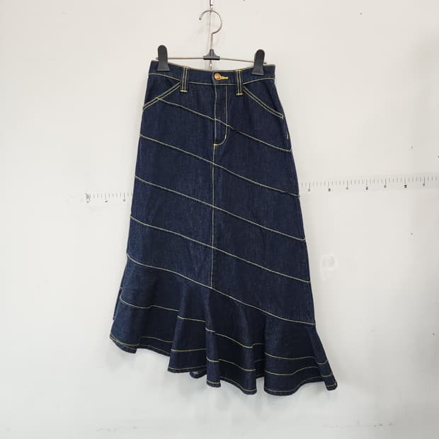 토리버치 데님 머메이드 롱 스커트 청치마