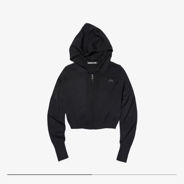 미스치프 롬버스 니트 후드 집업 M