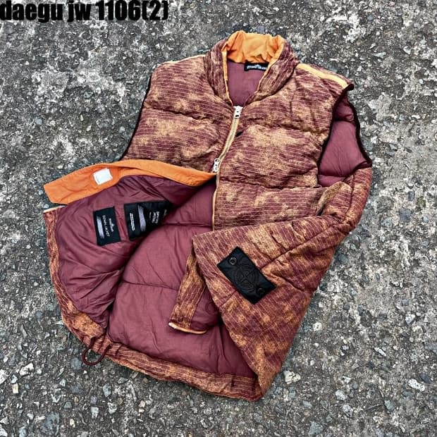 스톤아일랜드 자카드 패딩조끼 L 