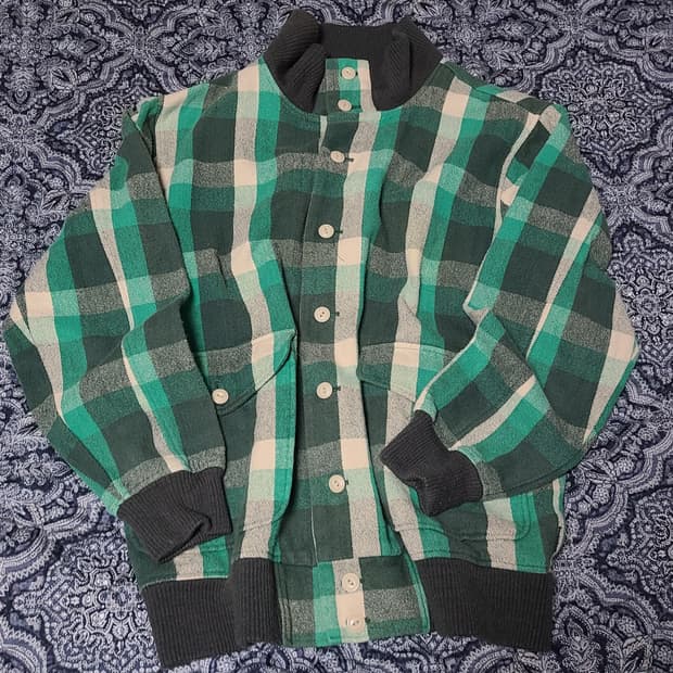 Woolrich 체크 하이넥 울자켓 L size