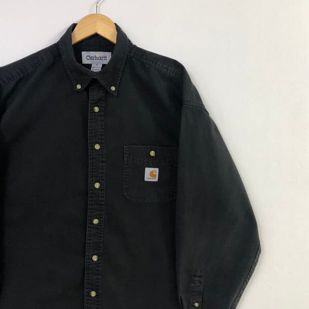 Xxl 칼하트 블랙 헤비 워크 셔츠