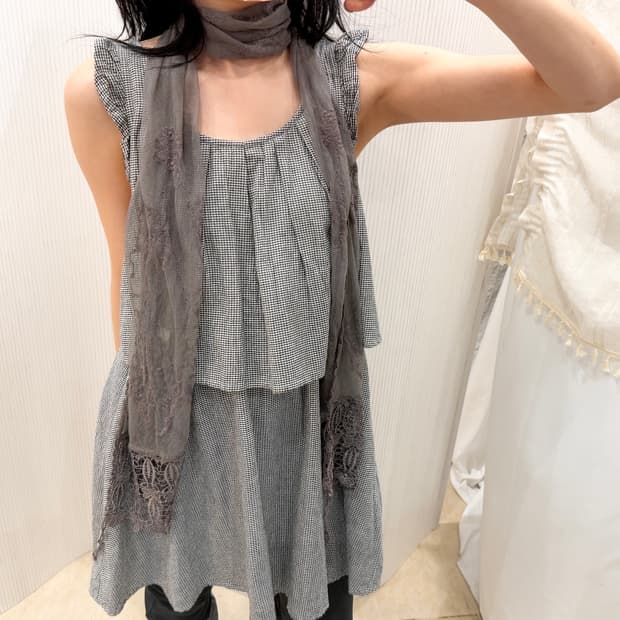 whisper ginghem tunic