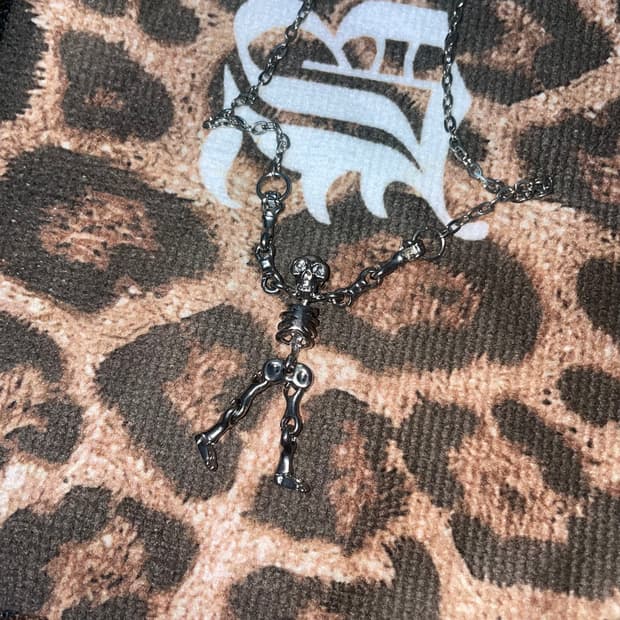 해골 스컬 y2k 빈티지 목걸이